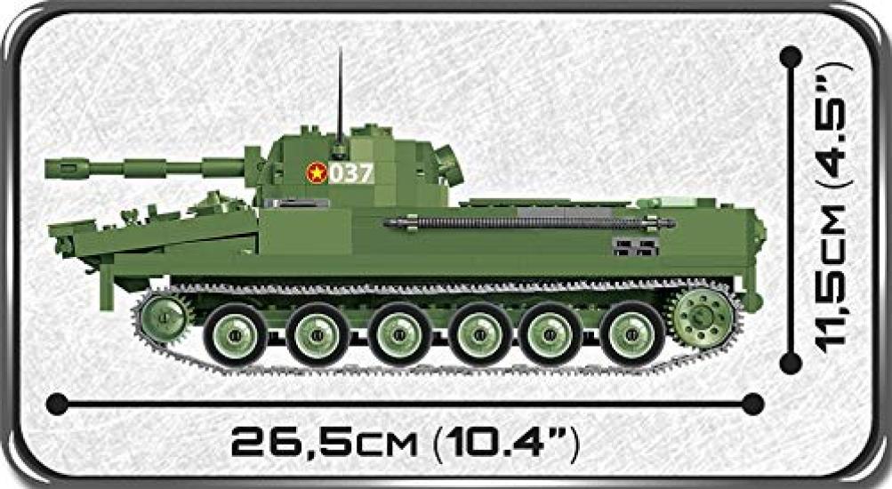 Cobi Vietnam Collection Light Reconnaissance Tank Block COBI Official Japanese #2235 PT-76 (Vietnam People's Army) [Military - Distributor]