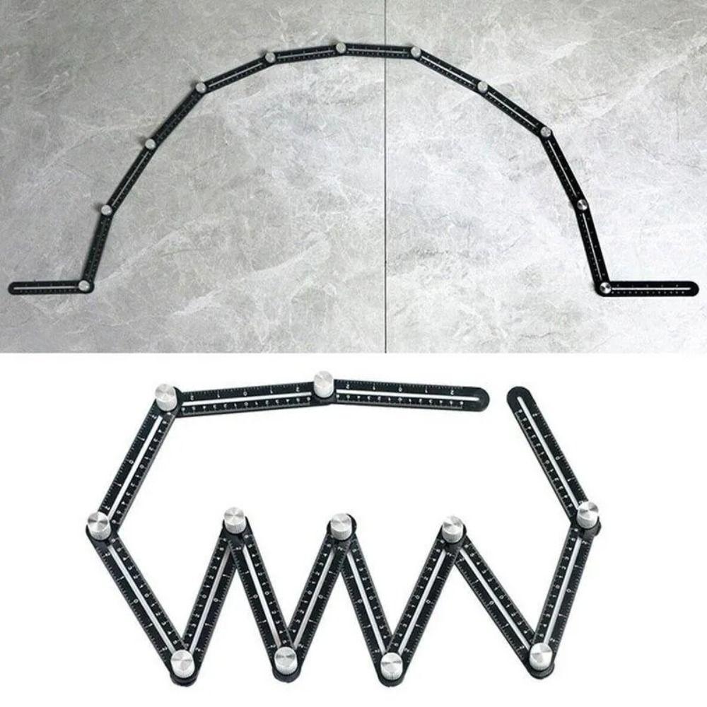 Высокоточная многоугольная измерительная линейка Дюймы и сантиметры Складная линейка Деревообработка