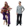 Винтажный костюм для дискотеки на Хэллоуин, косплей, хип-хоп, тематика 70-х, хиппи, для вечеринок