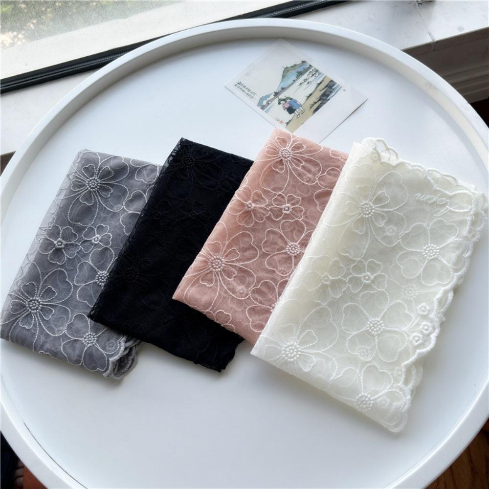 Retro Summer Sunscreen Shawl Korean Version Silk Headband Literary Women's Lace Scarf