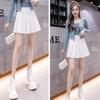 Летняя женская повседневная плиссированная юбка, однотонная женская короткая юбка, модная универсальная женская полуюбка