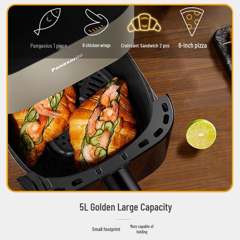 Panasonic 5L Multifunctional Oil-Free Air Fryer with Panoramic Window