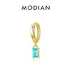 Modian 1 шт. Радужные серьги-каффы из стерлингового серебра 925 пробы, модные уникальные круглые крошечные серьги-клипсы для женщин и девочек, ювелирные аксессуары