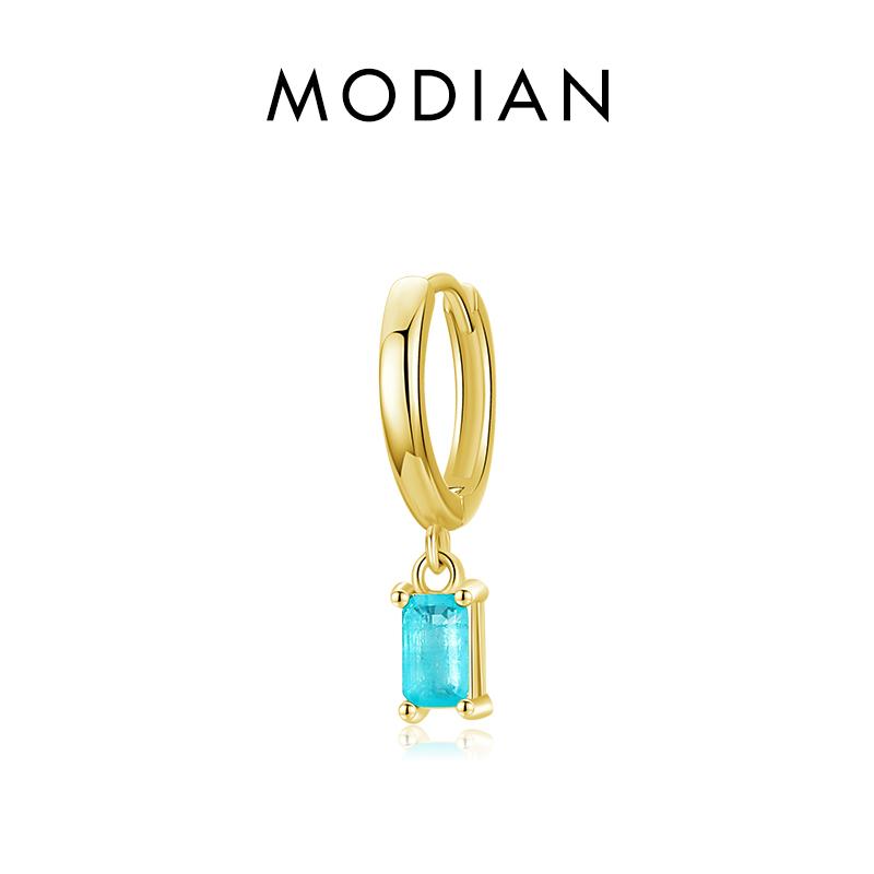 Modian 1 шт. Радужные серьги-каффы из стерлингового серебра 925 пробы, модные уникальные круглые крошечные серьги-клипсы для женщин и девочек, ювелирные аксессуары