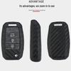 Совместимый чехол для ключа Kia Forte K3 K2 Cadenza K4 Pegas KX7 из углеродного волокна