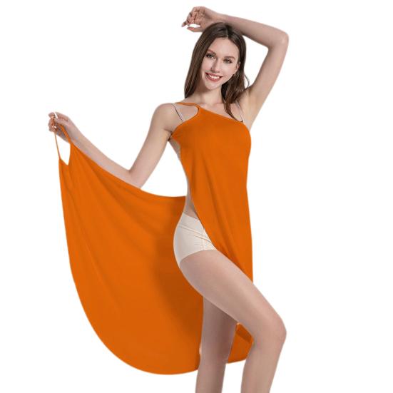 Women Beach Dress Sleeveless Solid Color Off Shoulder Backless Loose One Piece Bikini Cover-up Vacation