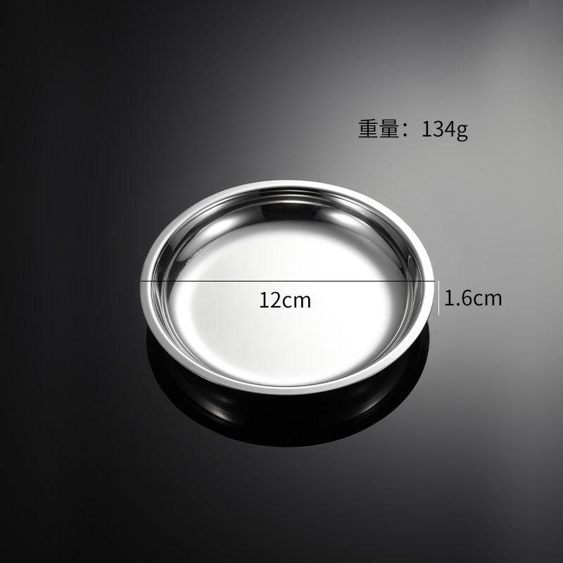 Плоские тарелки из нержавеющей стали 304 для столовых соусов, сервировочные тарелки, наборы, подносы, столовые приборы, украшение стола, фрукты, овощи, кухня