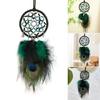Decorative Dreamcatchers with Peacocks Feathered Handwoven Beaded Star Wall Hanging Ornament for Spiritual Home Accent