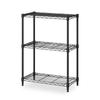 Colored Metal Rack Fit 3 Tiers Width 55 X Depth 30 X Height 78cm Matte Black CMF-55075