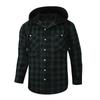 New Hooded Men's Plaid Shirts Long Sleeved Casual Flannel Loose Coat Fashion Street Style Men's Sports Shirt Jacket Male Clothes