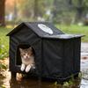 Уличный домик для кошек, питомцев, водонепроницаемый, всепогодная защита, теплый, ветрозащитный, убежище для диких кошек для