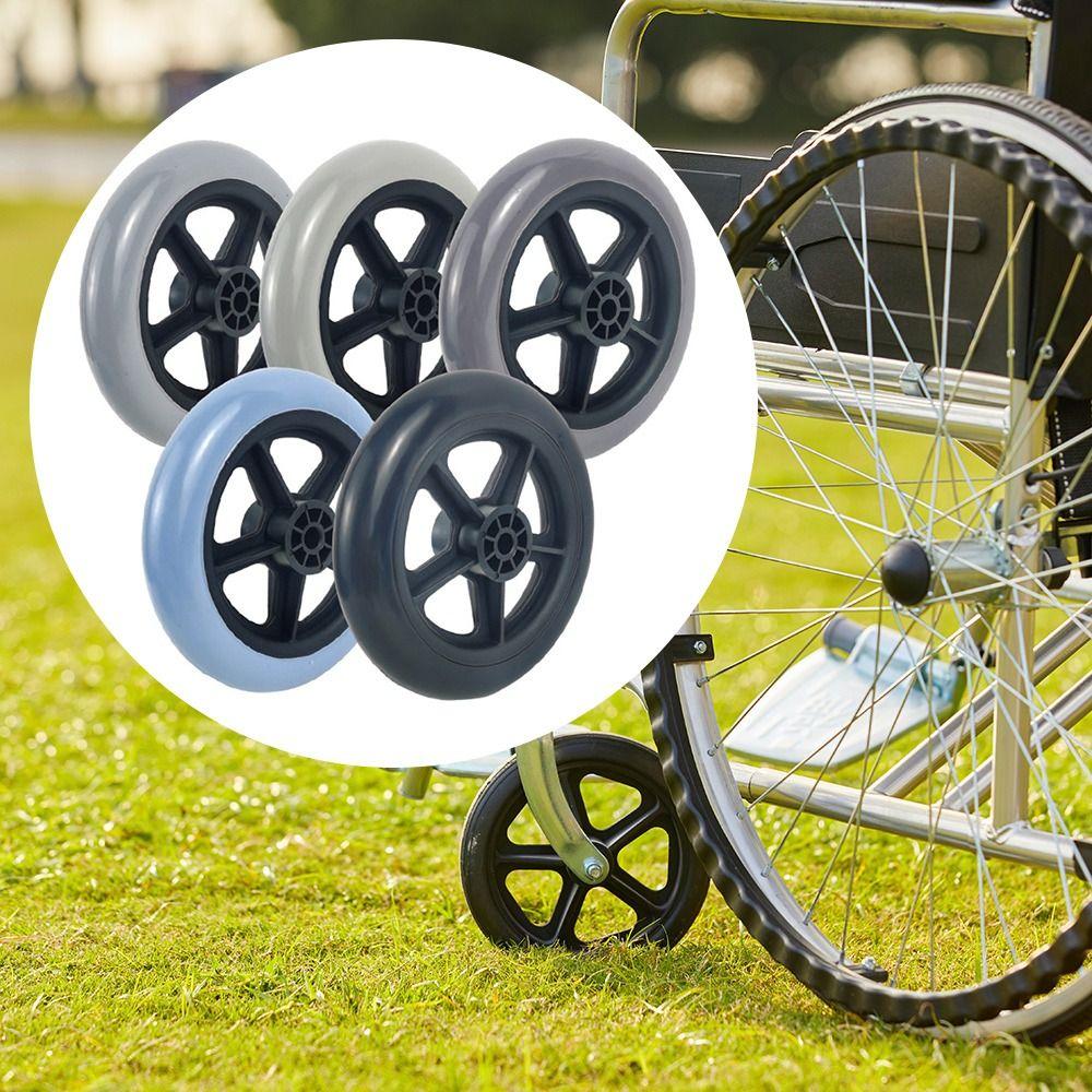 Противоскользящее переднее колесо для инвалидной коляски 5 дюймов, колесо для дорожной тележки, аксессуары для инвалидной коляски