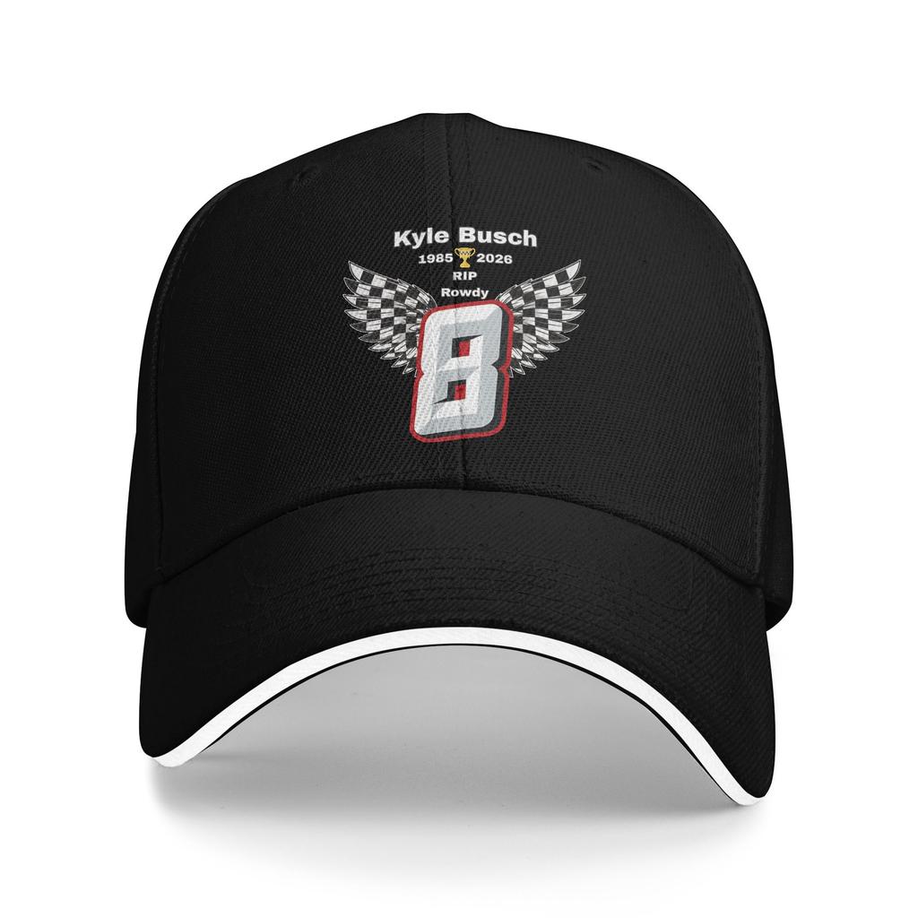 Number Kyle Busch Rip Baseball Caps Casual Sandwich Hats for Unisex Women Polyester Sun Hat Outdoor
