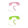 Cell Phone Handset, Retro Telephone Handset Receivers 3.5MM For Andriod Pink+Green