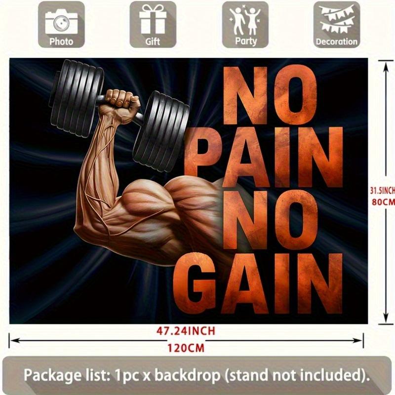 1 "Pain Free" Inspirational Polyester Flag -90.5x70.8 inches Durable Party Background with Powerful Arm Design