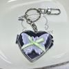 Милая бабочка в форме сердца складное зеркало брелок Y2K модный металлический брелок автомобильный держатель для ключей сумка подвеска украшение для девушки подарок