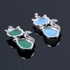 Pink Purple Stone Pendant Cute Shape Cat Jewelry Necklaces Daily Wear Cat Necklaces  Women Girl