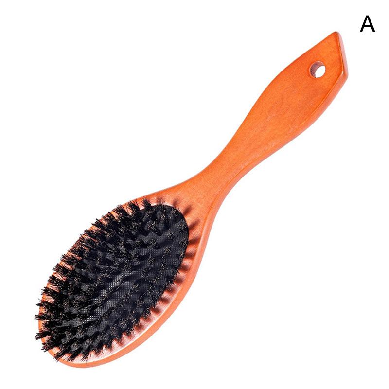 Щетка для волос из натуральной щетины кабана, овальная, антистатическая, массажная щетка для кожи головы ARI