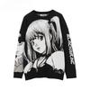 Свитер для мужчин и женщин Autumn Tide Brand Round Neck Anime Loose Knit Sweater Men and Women Couples Dark