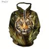 Осенние толстовки для мужчин 3D принт тигра уличная мода пуловер худи для занятий спортом на открытом воздухе графические худи блузка мужская одежда