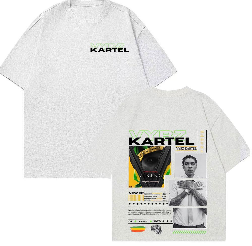 Rapper Vybz Kartel Tour 2025 Album Tshirts Unisex Women Comfort Short Sleeve Loose T Shirt Male Harajuku Hip Hop Pop Music Tshirt