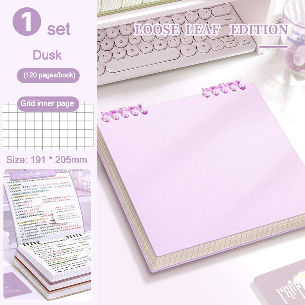 Color Loose-leaf Notebook 120 Pages Hand Account Book Multifunctional Diary Book School Office