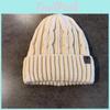 Hat Mens Knit With Solid Color Design Thick Knit Hat For Winter And Use Autumn