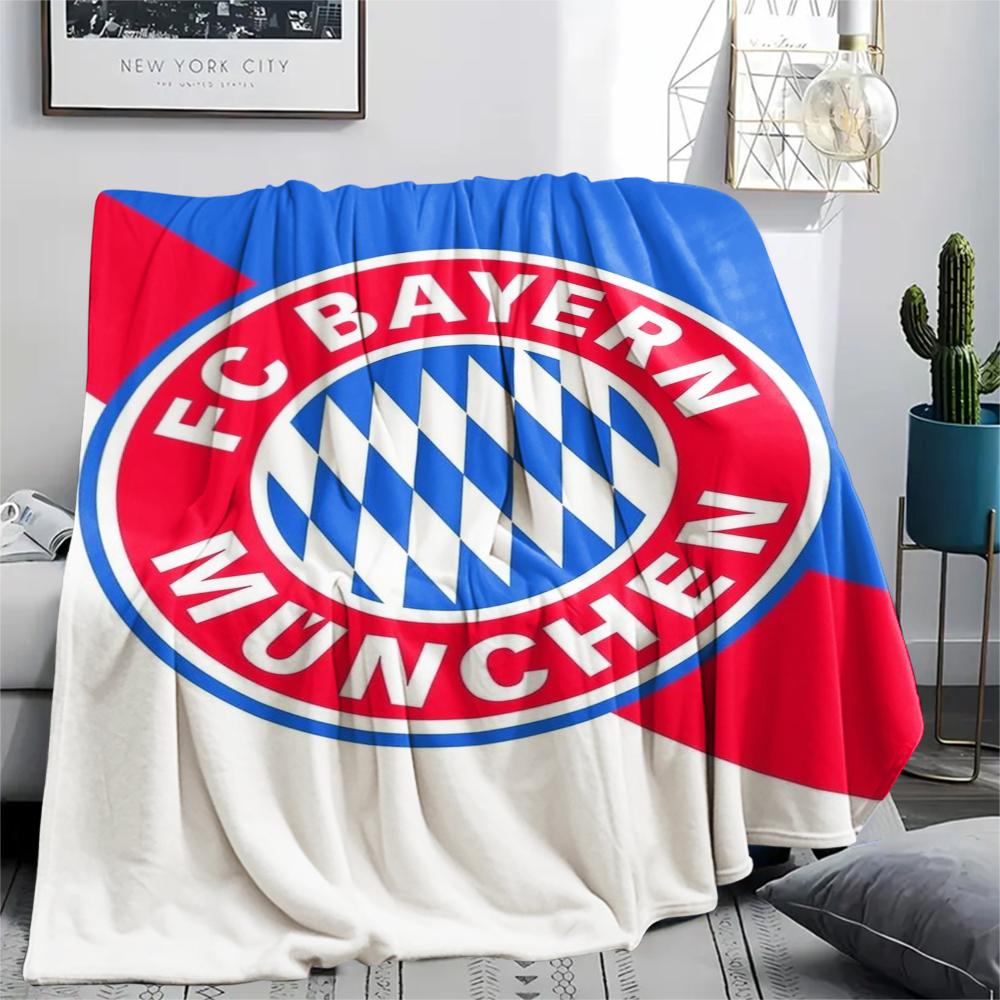 1pc FC Bayern Munich Print Flannel Blanket, High quality Comfortable for All Seasons, Home Decor, Warmth and Comfort, Perfect for Christmas Gifts48