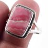Natural Rhodochrosite Gemstone Handmade 925 Solid Silver Jewelry Ring S.9.5 A3Q22