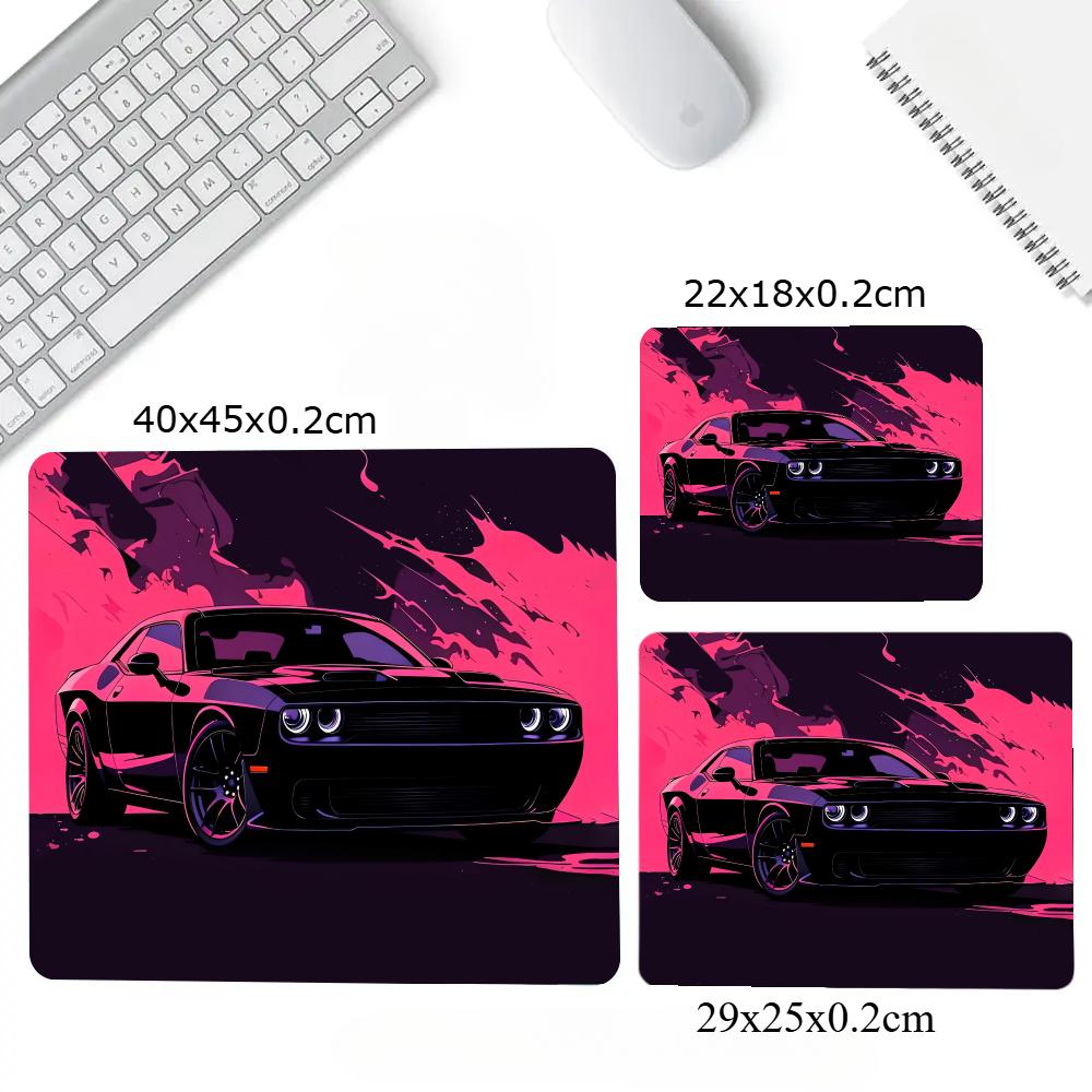 Neon Sport Car Mouse Pad 22x18 Small Laptop Computer Office Table Mats PC Gaming Esports MousePad HD Non-Slip Rubber Desk Mat