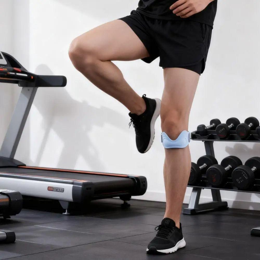 Adjustable Straps Silicone Knee Brace Highly Elastic Patella Stabilizer  Gym Fitness