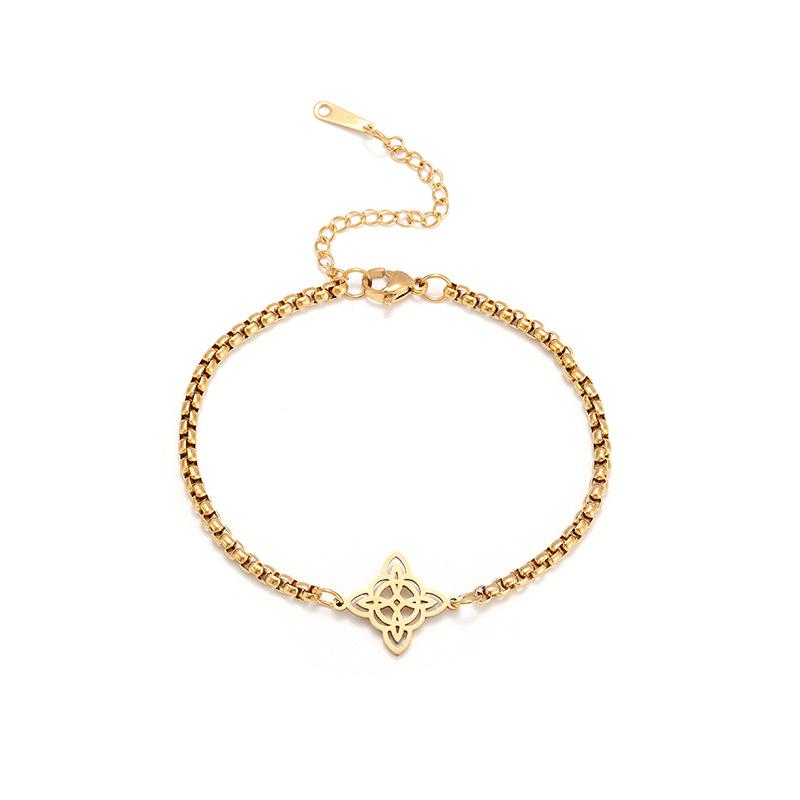 Персонализированный браслет с кельтским узлом ведьмы, модный европейский и американский, из нержавеющей стали