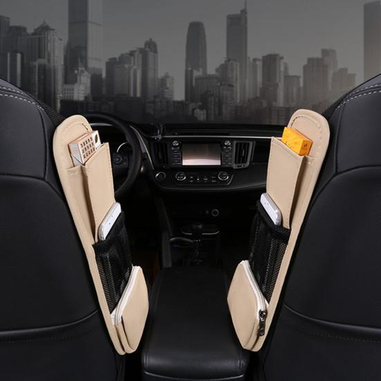 Автомобильная сумка для хранения, прочная, большая вместительность, простая в установке, автосиденье, боковое сиденье для напитков, телефон, подвесные аксессуары для интерьера