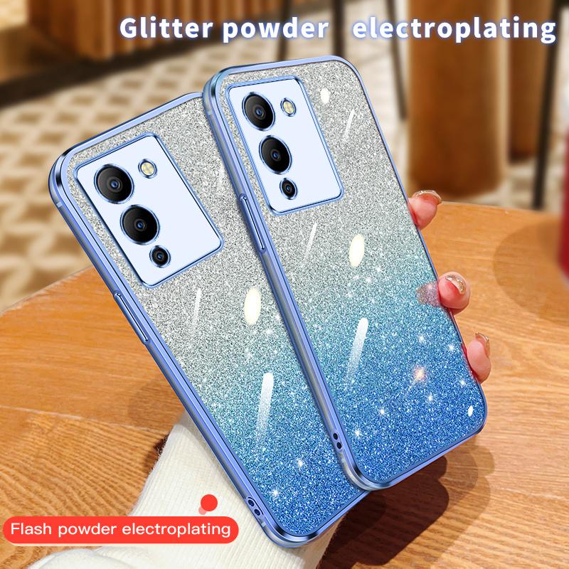 Модный блестящий чехол с градиентным покрытием для Infinix Note 12 Pro 20 30 Smart 8 7 Hot 30 30i Play Tecno Spark GO, силиконовая задняя крышка