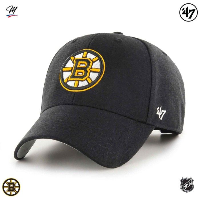 Casquette Relaxed Fit - 47 Brand - MVP Boston Bruins - Noir - Ajustable - Couronne structurée