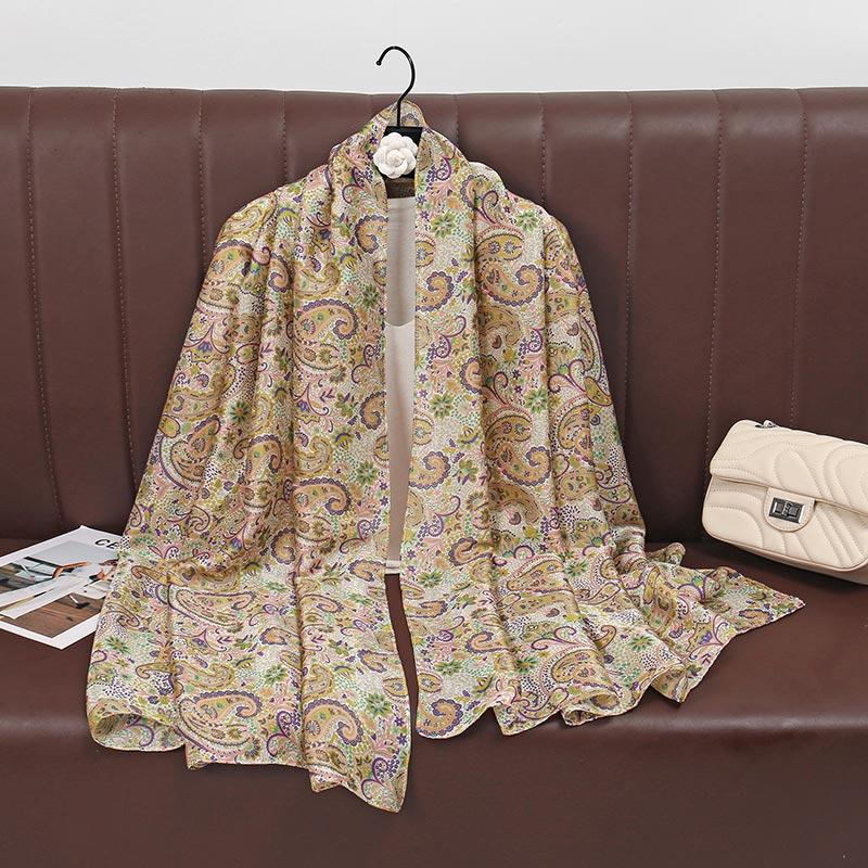Luxury Brand 180*90cm Foulard Summer Seda Autumn Winter Popular Style Printing Women's Cachecol Syilent
