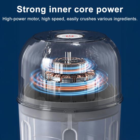 Беспроводная электрическая мельница с острым лезвием, перезаряжаемая, мини-размера, многоцелевая, мощностью 40 Вт, мощная мельница для чеснока и мяса, кухонный инструмент