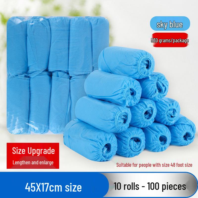 XL Утолщенные Нескользящие Нетканые Одноразовые Бахилы для Использования в Помещениях - Пыленепроницаемые Бахилы для Взрослых