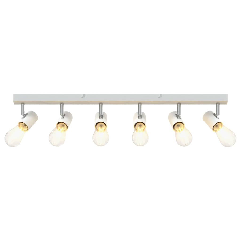 White Ceiling Spotlight with Adjustable Spotlights 73 x 6.5 x 11.5 cm Metal