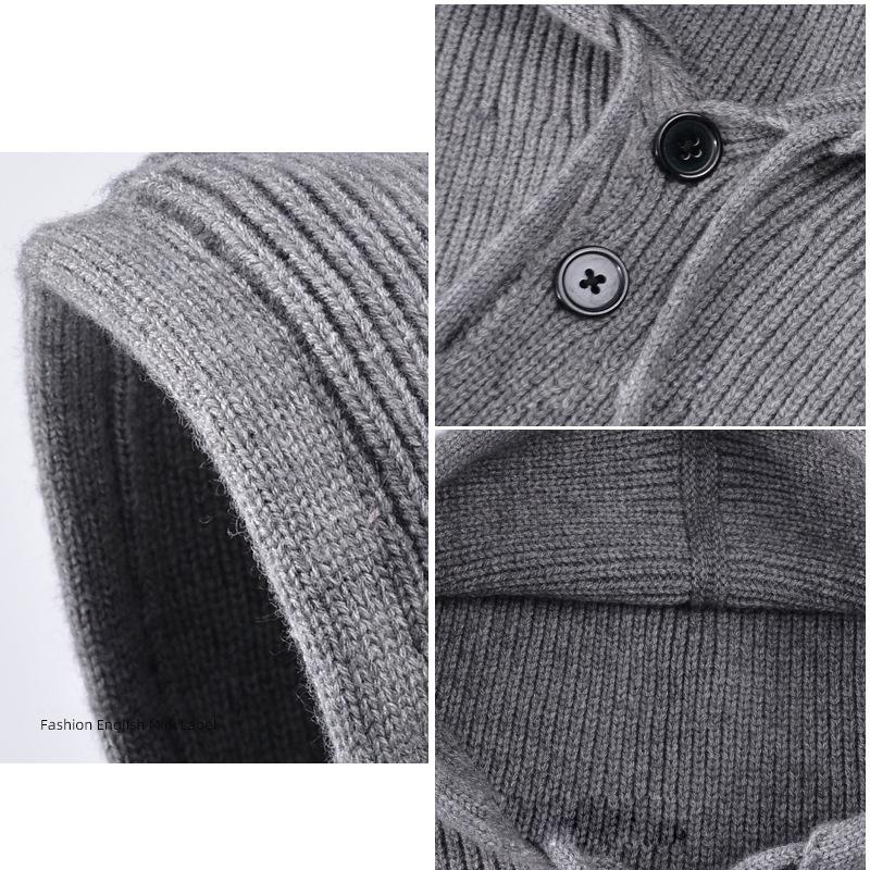 Зимняя теплая вязаная шапка с защитой ушей и перчатками, женская шаль, цельный пуловер, шерстяная шапка