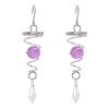 2Pcs Gazing Ball Spiral Tail Wind Spinner Stabilizer Stainless Steel Spiral Wind Chimes for Outside