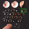 1Pc Stainless Steel Zircon Cz Hoop Tragus Cartilage Helix Stud Earring Conch Rook Daith Lobe Ear Screw Piercing Jewelry