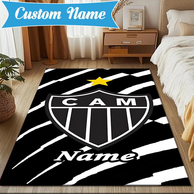 Custom Name Cam Team Spirit Rug Game Carpet, Floor Mat for Bedroom Living Room Entryway Rug, Home Decor Idea Gift for Christmas birthday