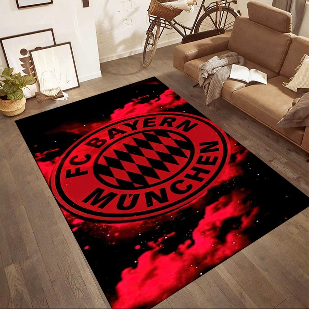 Bayern Munich Football Crest 1 Square rugs are a great choice for living rooms, bedrooms, home décor, and as gifts