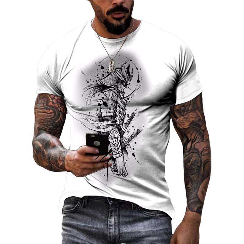 Летние модные мужские футболки с рисунком «Личный воин», модные повседневные футболки с круглым вырезом и 3D принтом в стиле хип-хоп, топы