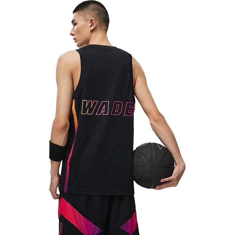 Li-Ning Майка без рукавов с капюшоном и логотипом, мужская, черная AAYT013-1