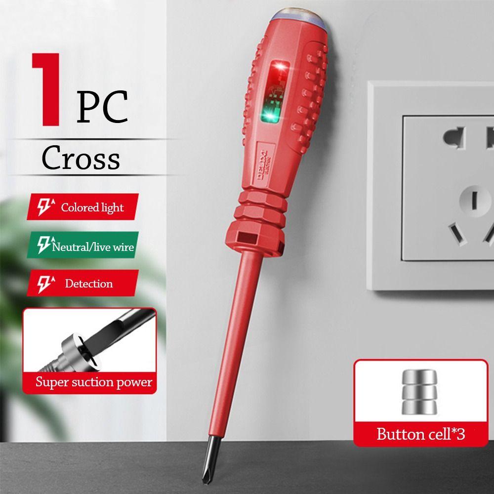 Word/Cross Electric Tester Pen with Indicator Voltage Detector Voltage Sensor Pen Household