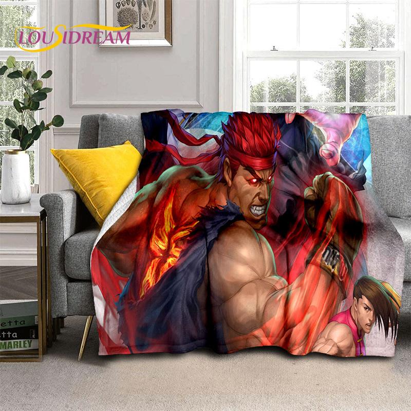 Последние Ретро Игры Street Fighter SF Мягкие Одеяла, Теплое Пледное Одеяло Удобное Одеяло для Пикника Кроватей Дивана Домашней Спальни