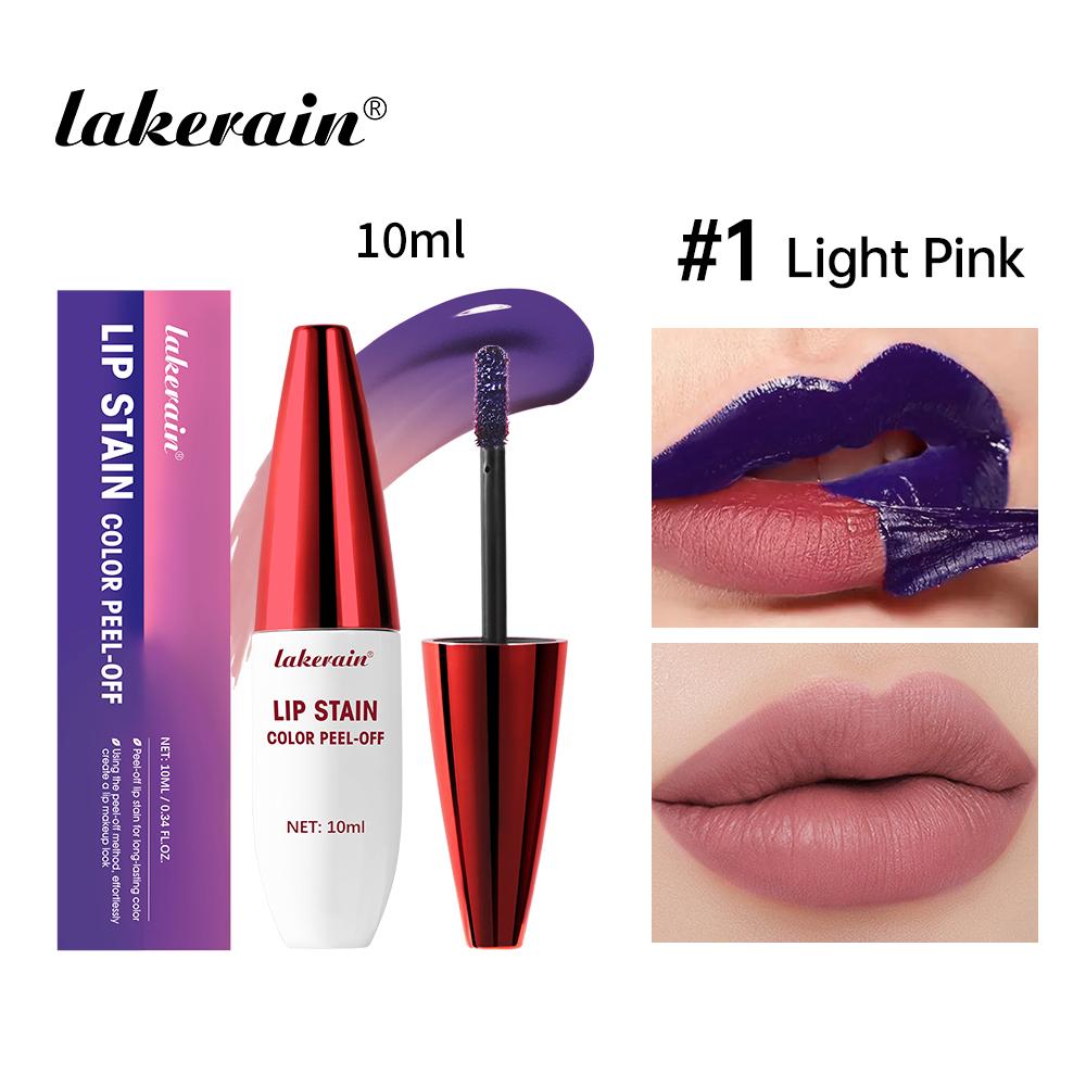 Brillo De Labios Rosa Despegable,tatuaje De Contorno, Tinte De Labios Resistente Al Agua, Resistente a La Transferencia, Tinte De Labios Natural