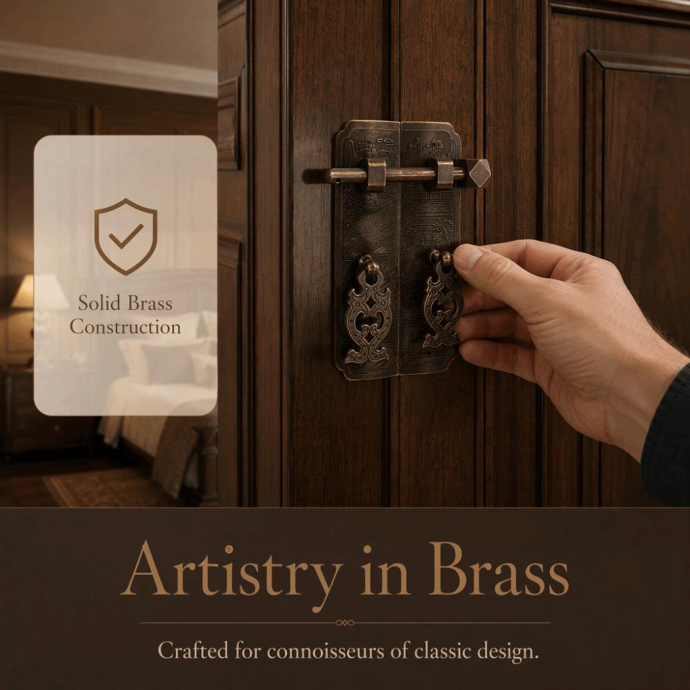 Vintage Bronze colored Cabinet Pull Handles High Hardness Beautifully Pendant Pulls Door Knocker Pull Handle Furniture Cabinet